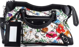 Gucci x Balenciaga The Hacker Project Neo Classic City Bag Flora Canvas Medium shoulder bag - Zwart