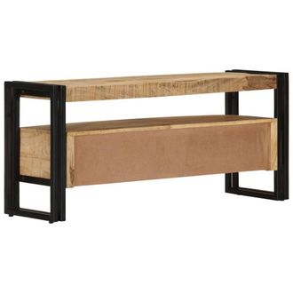 Berkfield Home TV Cabinet 100x30x45 cm Solid Mango Wood in Brown | Size: 100 x 30 x 45 cm