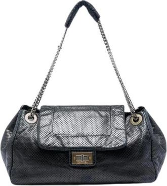 Chanel Pre-owned Vintage Perforated Shoulder Bag - Dames - Vintage Schoudertas - Zwart - ONE Size - Leer - Vintage