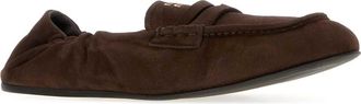 Miu Miu Womens Loafer Brown Suede