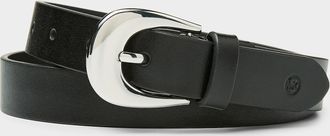 Michael Kors Michael Michael Kors - Womens Shiny D-buckle leather belt