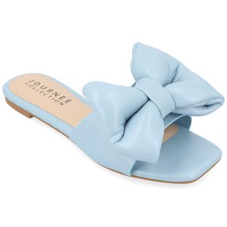 Journee Collection Women & apos;s Fayre Medium and Wide Width Flat Sandals