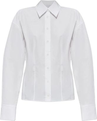 The Attico Fitted Shirt - Dames - Overhemden - Wit - S - Katoen - Overhemden