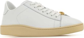 Valentino Garavani Mens White Leather Royco Sneakers Biancogreenbriarpapyrus
