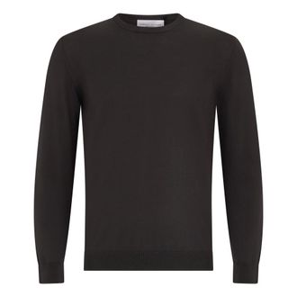 Roberto Collina Round-neck Knitwear, male, Brown, Size: 2XL Crew Neck Sweater