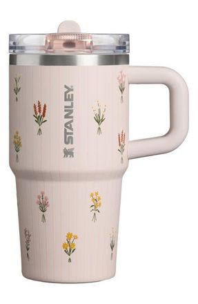 Stanley The Quencher ProTour Flip Straw 40-Ounce Tumbler in Rose Quartz Bouquets at Nordstrom