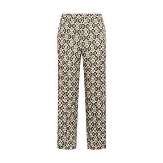 Maliparmi Graphic Orbit Trouser - Dames - Straight fit broeken - Veelkleurig - XS - Leer - Broeken