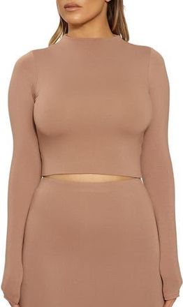 Naked Wardrobe The NW Crop Top in Coco at Nordstrom Rack, Size X-Small