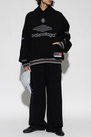 Balenciaga Sweatshirt With Patches, Mens, Blue