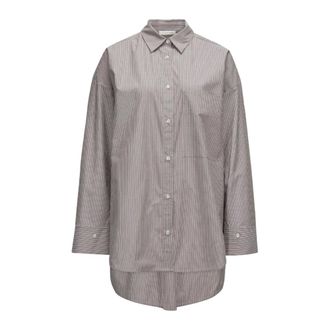 By Malene Birger Dames, Blouses & Shirts, Bruin, Maat: XS Katoen