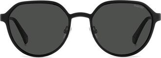 Polaroid PLD 6204/CS with Clip-On V81/M9 Mens Sunglasses Black Size 54