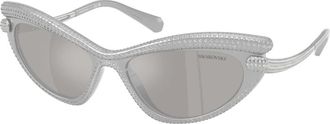 Swarovski Stijlvolle zonnebril Sk 6038 in groen - Dames - Zonnebrillen - Grijs - 56 MM - Accessoires