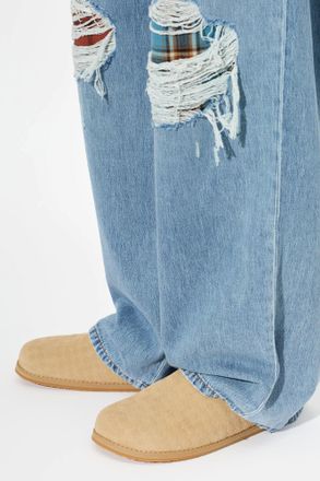 Amiri Suede Mules Ma Clog, Mens, Beige