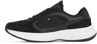 Tommy Hilfiger Womens Sporty Low Top Runner Trainers, Black (Black), 3.5