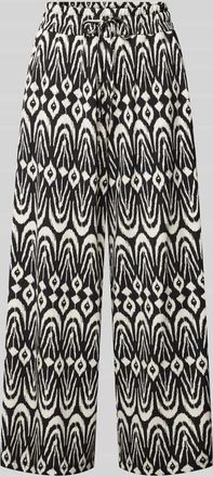 Christian Berg Wide Leg Stoffhose mit Tunnelzug in Black, Größe XL