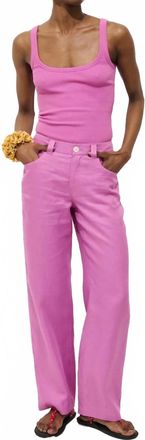 Alex Mill Lafayette Straight-Leg Pant In Hibiscus