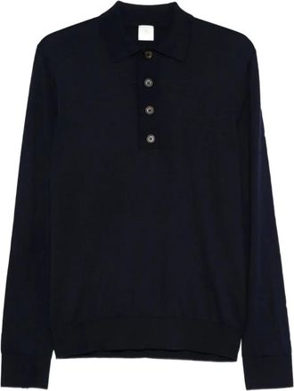 Eleventy Maglione stile polo - Blu