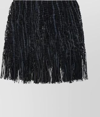 Roberta Einer knitted mini skirt fringed hemline