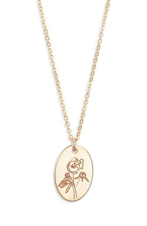 Set & Stones Louise Birth Flower Necklace in Gold/november at Nordstrom