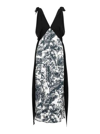 Bottega Veneta Printed Silk Long Dress