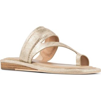 Donald J Pliner Wedge Toe Loop Sandal in Platino at Nordstrom Rack, Size 8.5