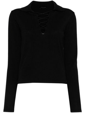 Roberto Collina Top in maglia - Nero
