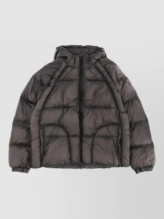 Represent hooded down jacket logo detail