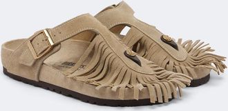 Etro x Birkenstock Gizeh fringed suede sandals