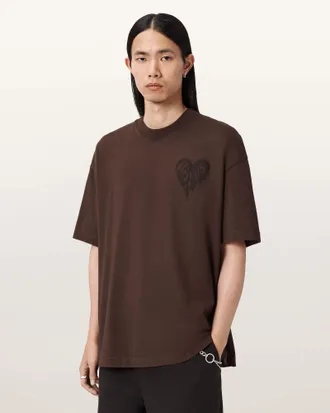 AllSaints Cotton Trip Short Sleeve T-Shirt, Size: XXL