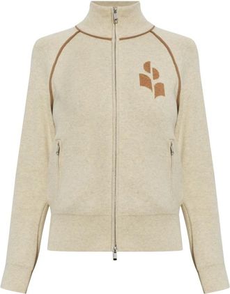 Isabel Marant Lanya Cardigan - Dames - Vesten - Beige - XL - Katoen - Truien & Vesten