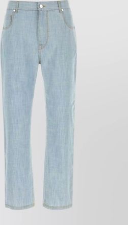 Fendi denim trousers stitched belt loops