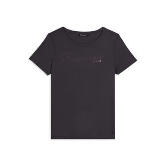 Freddy T-shirt donna con grafica in strass e logo sul fondo