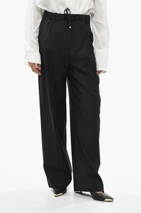 Moncler Pantaloni in Lana a Tinta Unita Moncler