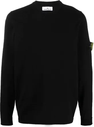 Stone Island Logo-patch Crew Neck Jumper