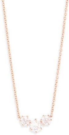Nadri Serena Mini Frontal Necklace in Rose Gold at Nordstrom Rack