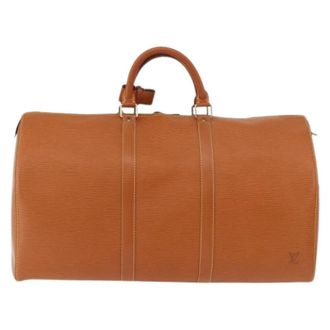 Louis Vuitton Pre-owned Leren Weekendtas - Dames - Pre-owned - Bruin - Maat: ONE Size Leer
