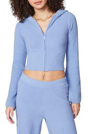 Florence By Mills Cozy Crop Zip Sweater Hoodie in Endless Sky at Nordstrom Rack, Size Xx-Large