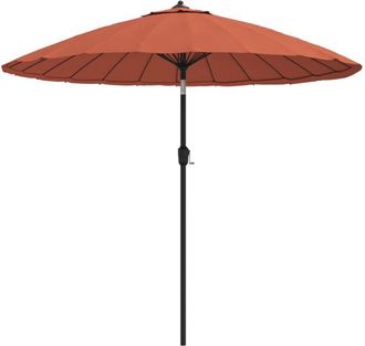 vidaXL Sombrilla de jardín con palo de aluminio terracota 270 cm vidaXL