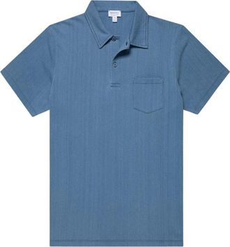 Sunspel Hombre, Camisetas, Azul, Talla: L