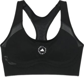 adidas by Stella McCartney Reggiseno sportivo con scollo olimpionico - Nero