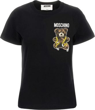 Moschino T-shirt - Dames - T-shirts - Zwart - S - Katoen - Tops