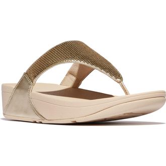 FitFlop Lulu Sequin Flip Flop in Platino at Nordstrom Rack, Size 8.5