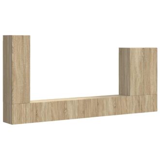 vidaXL Conjunto De Mueble Para Tv De Pared 6 Uds. Roble Sonoma Vidaxl