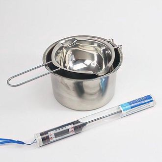 OEM Sart&eacute;n De Acero Inoxidable Para Fundir, Recipiente De Acero Inoxidable Para Fundir, Olla Para Fundir Velas, Plateado, 400 Ml