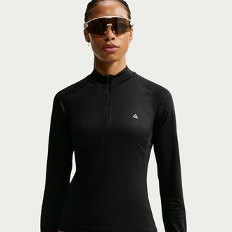 Nike Womens Nike ACG Wildsee Dri-FIT 1/4-Zip Long-Sleeve Hiking Top in Red | IQ6322-696