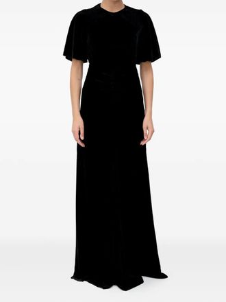 N°21 open-back maxi dress - women - Viscose/Silk - 40 - Black