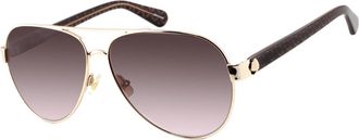 Kate Spade New York Geneva/S 09Q/HA Womens Sunglasses Gold Size 59
