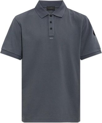 Moncler Polo met Logo - Heren - Polos - Grijs - M - Katoen - Tops