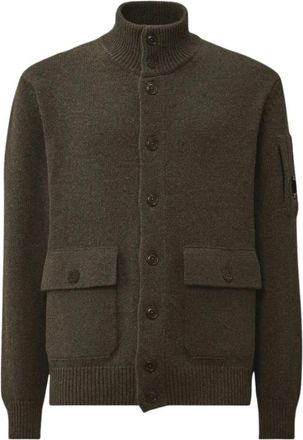 C.P. Company Lambswool GRS Sweater met Knopen - Heren - Vesten - Grijs - 2XL - Wol - Truien & Vesten