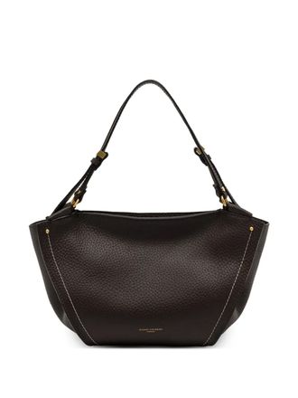 Gianni Chiarini Leren schoudertas - Zwart